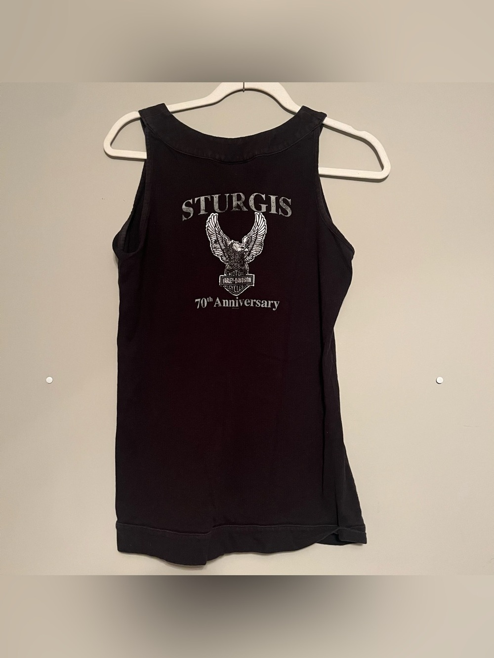 Harley Davidson Womens Top XL Black Graphic Biker Y2K Sleeveless Moto Tank Shirt - Picture 5 of 5